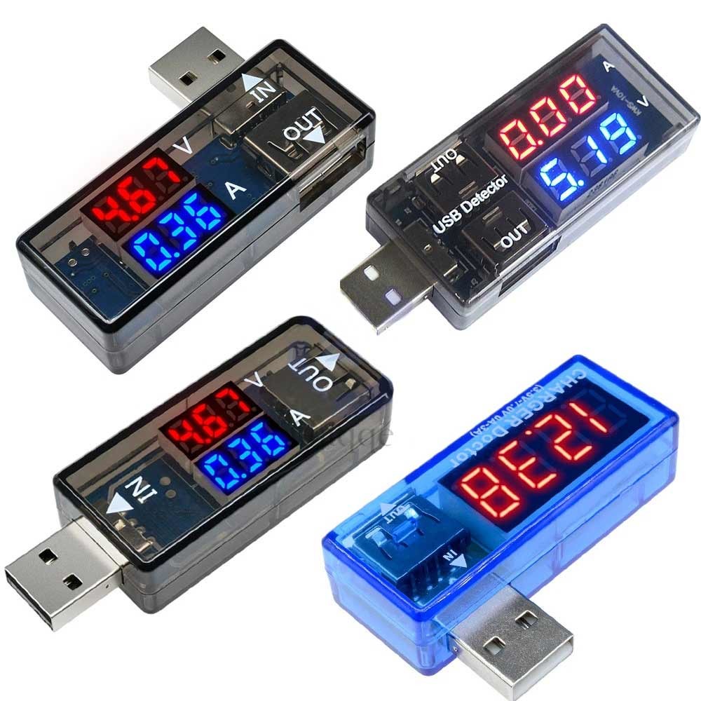 Digital Ammeter Voltmeter Dual USB Port